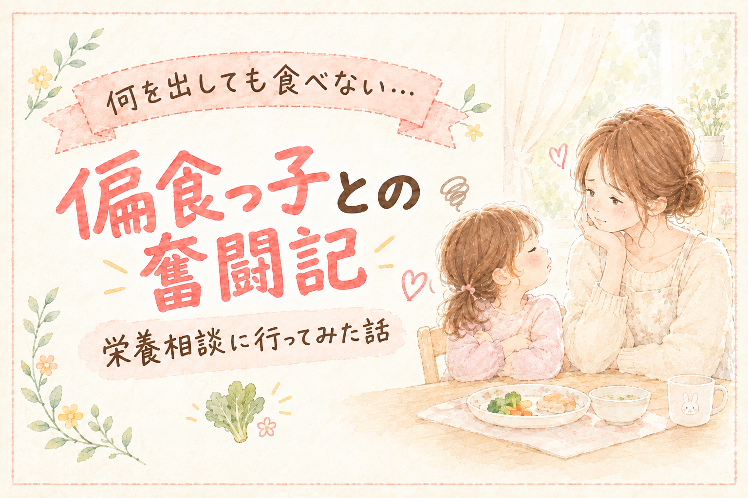 何を出しても食べない…偏食っ子との奮闘記。栄養相談に行ってみた話